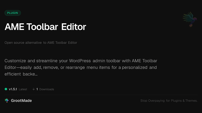 AME Toolbar Editor
