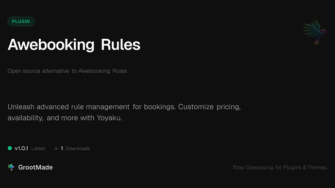 Awebooking Rules