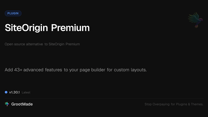 SiteOrigin Premium