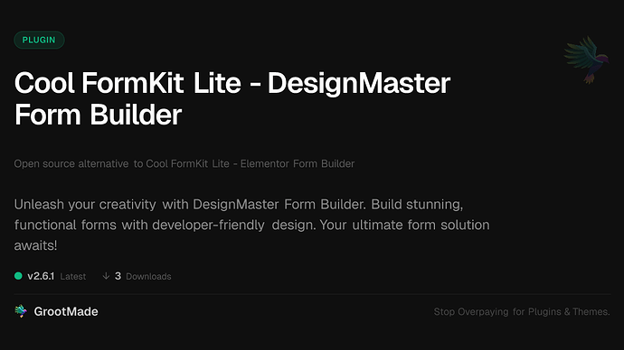 Cool FormKit Lite - DesignMaster Form Builder