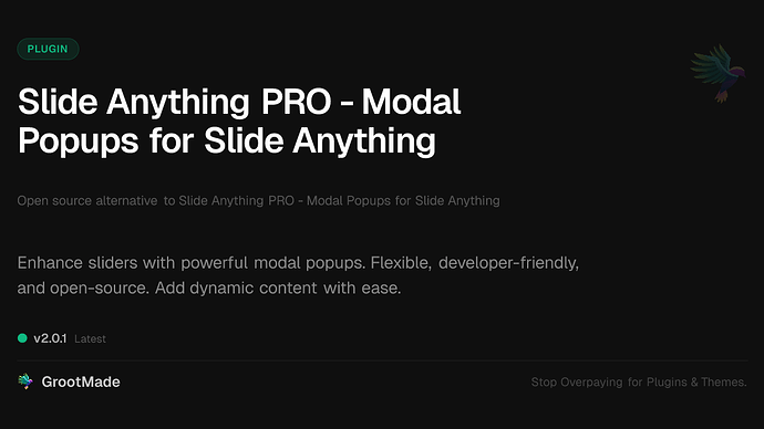 Slide Anything PRO - Modal Popups for Slide Anything