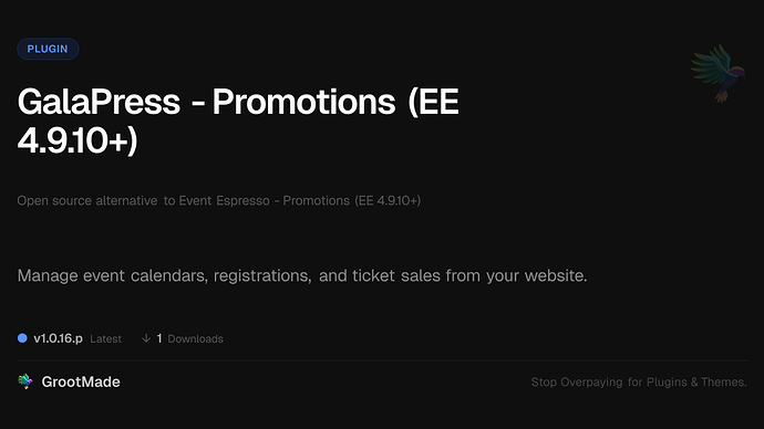GalaPress - Promotions (EE 4.9.10+)