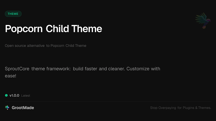 Popcorn Child Theme
