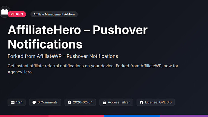 EchoAffiliate - Pushover Notifications