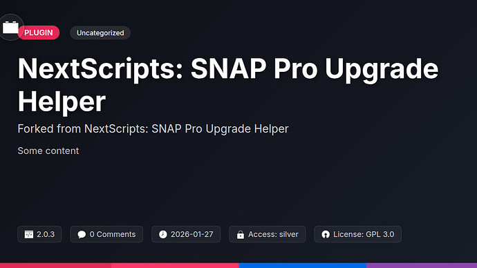 NextScripts: SNAP Pro Upgrade Helper