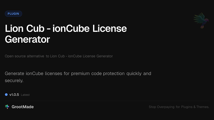 Lion Cub - ionCube License Generator