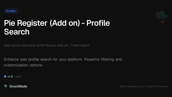 Pie Register (Add on) - Profile Search