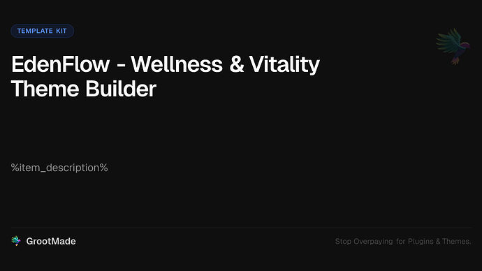 EdenFlow - Wellness & Vitality Theme Builder