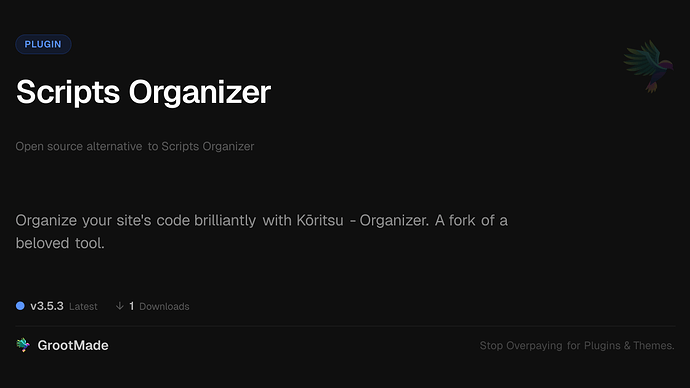 Scripts Organizer