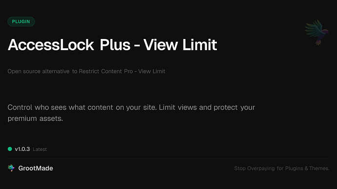 AccessLock Plus - View Limit