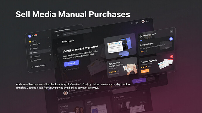 Sell Media Manual Purchases