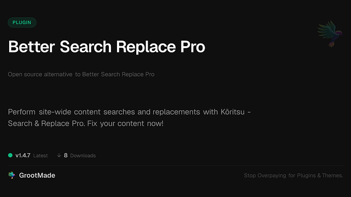 Better Search Replace Pro