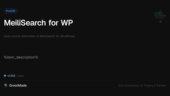 MeiliSearch for WP