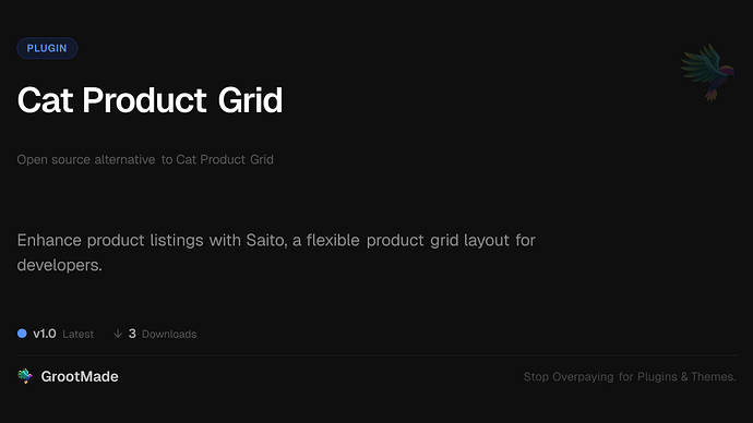 Cat Product Grid