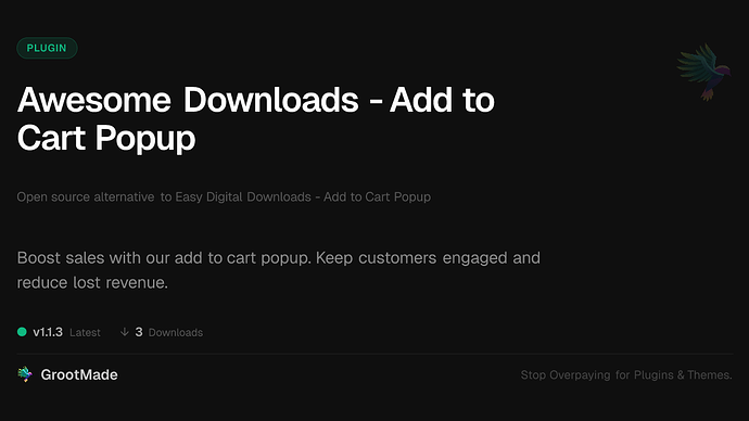 Awesome Downloads - Add to Cart Popup