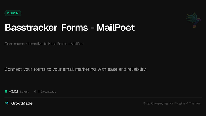 Basstracker Forms - MailPoet