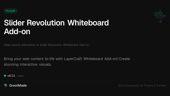 Slider Revolution Whiteboard Add-on