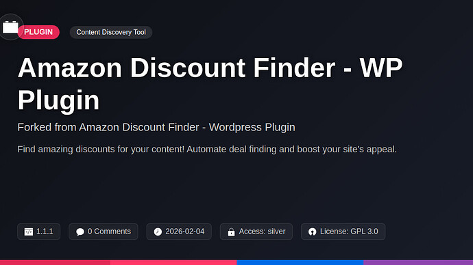 Amazon Discount Finder - WP Plugin