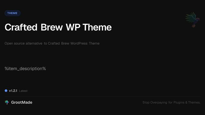 Crafted Brew WP Theme