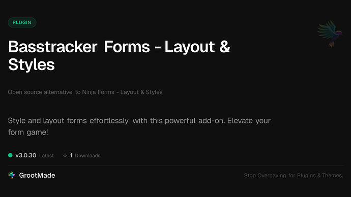 Basstracker Forms - Layout & Styles