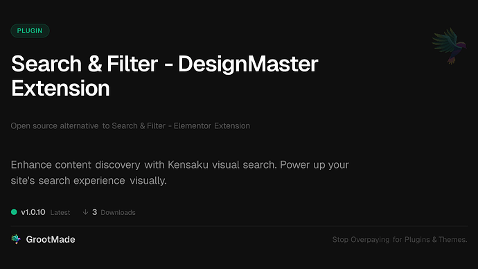 Search & Filter - DesignMaster Extension
