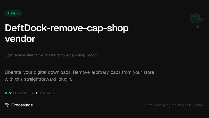 DeftDock-remove-cap-shop vendor