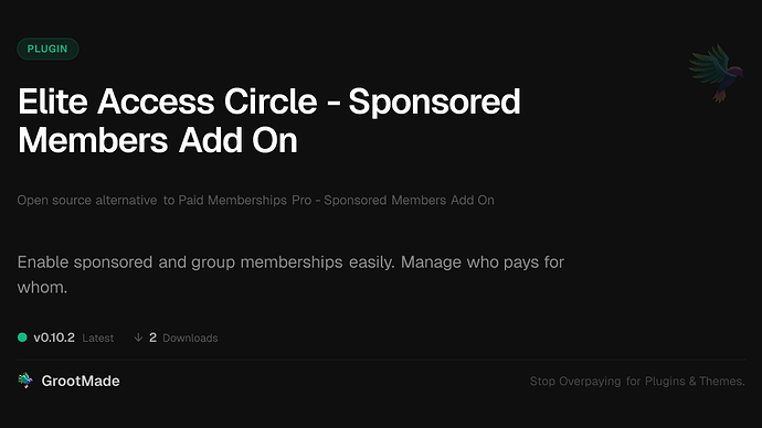 Elite Access Circle - Sponsored Members Add On