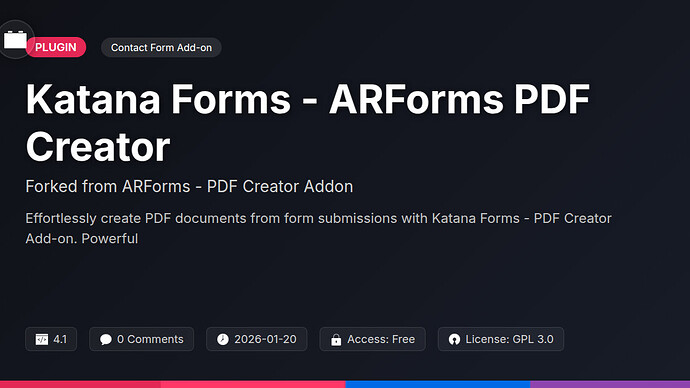 RosaForms - PDF Creator Addon
