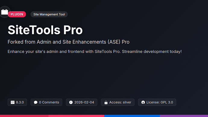 Admin and Site Enhancements (ASE) Pro