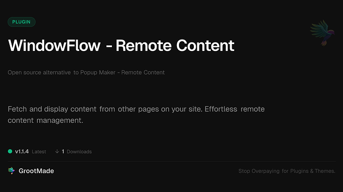 WindowFlow - Remote Content