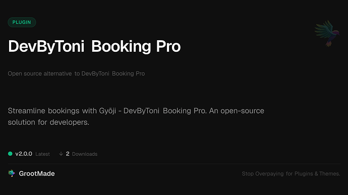 DevByToni Booking Pro