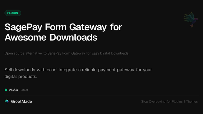 SagePay Form Gateway for Awesome Downloads