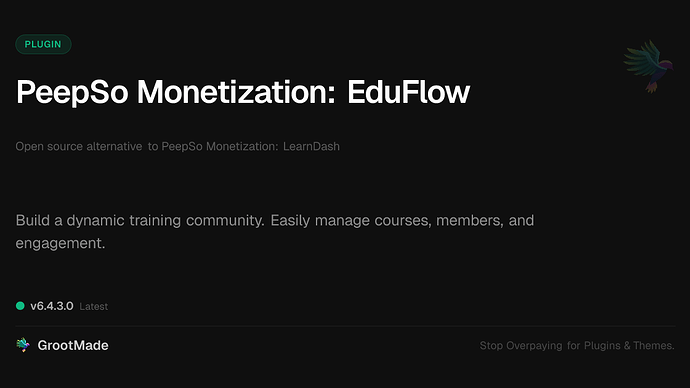 PeepSo Monetization: EduFlow
