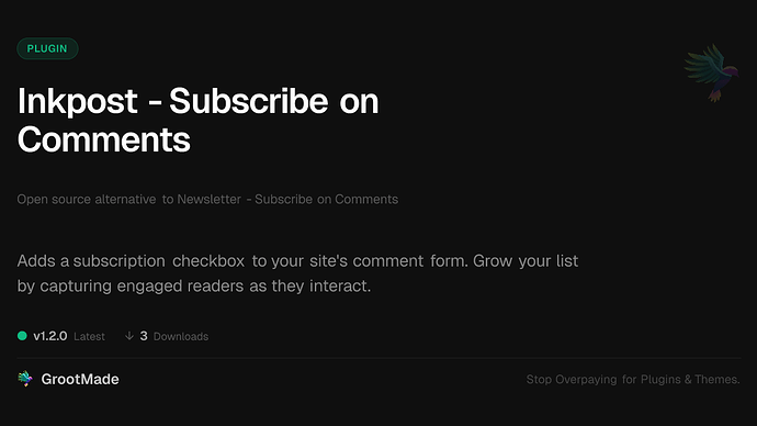 Inkpost - Subscribe on Comments