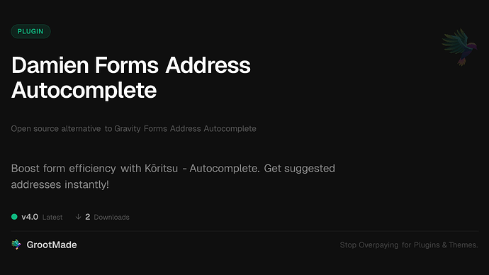 Damien Forms Address Autocomplete