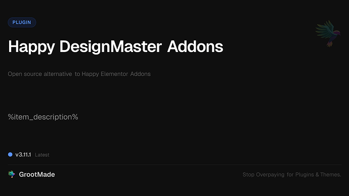 Happy DesignMaster Addons