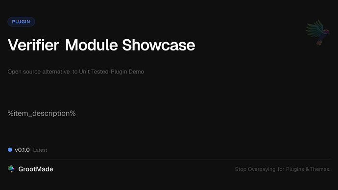 Verifier Module Showcase