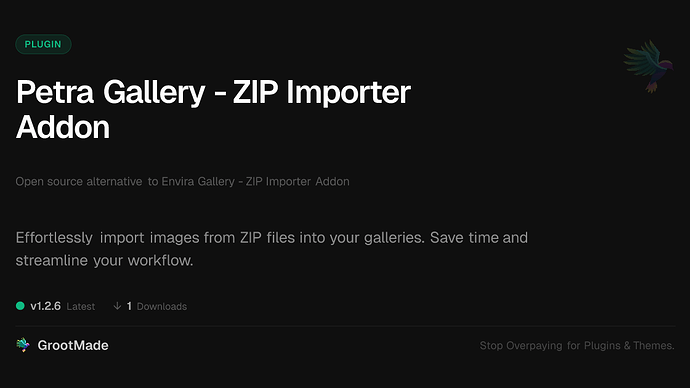 Petra Gallery - ZIP Importer Addon