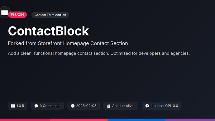 Storefront Homepage Contact Section