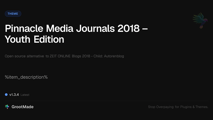 Pinnacle Media Journals 2018 – Youth Edition
