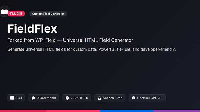 WP_Field — Universal HTML Field Generator