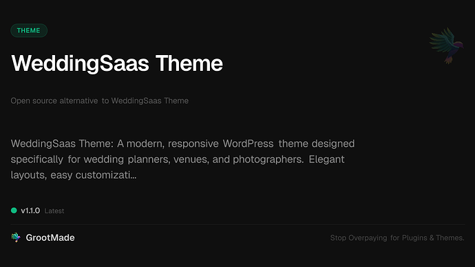 WeddingSaas Theme