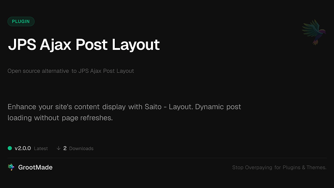 JPS Ajax Post Layout