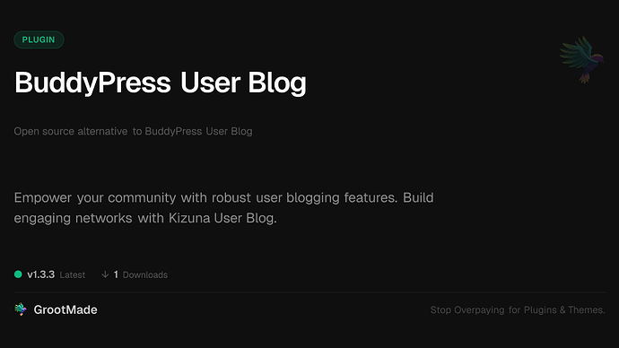 BuddyPress User Blog