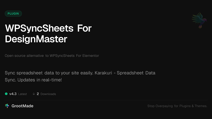 WPSyncSheets For DesignMaster