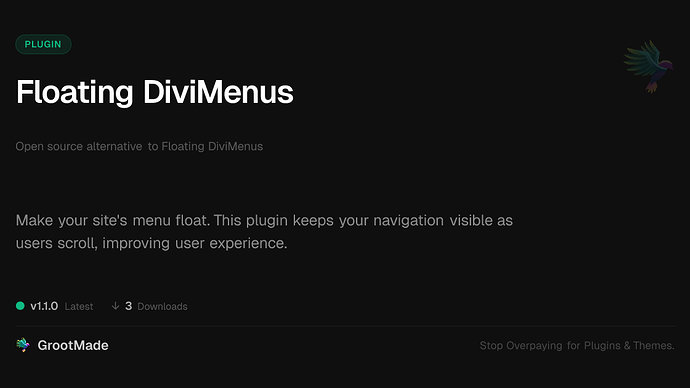 Floating DiviMenus