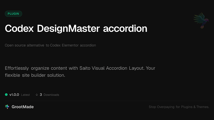 Codex DesignMaster accordion