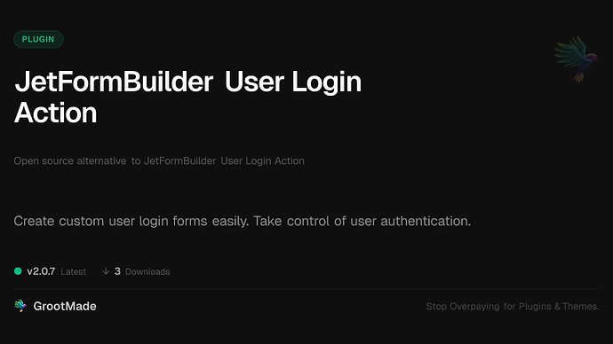 JetFormBuilder User Login Action
