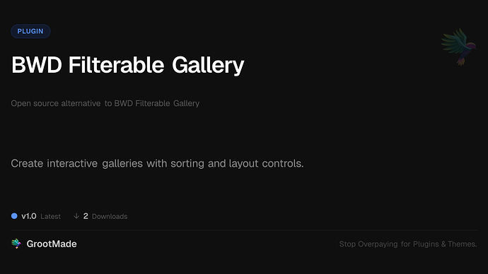 BWD Filterable Gallery