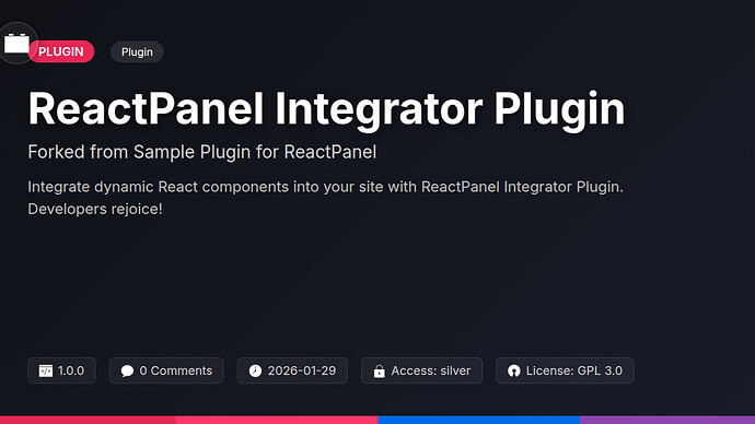 Sample Plugin for ReactPanel